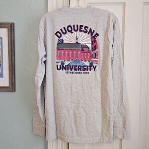 Gray Duquesne University Long Sleeve Shirt